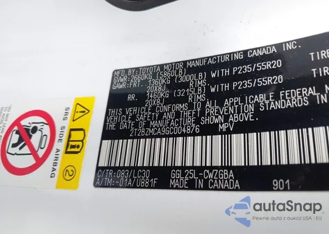 2016 Lexus Rx 350 F Sport из США, поврежденный, VIN 2T2BZMCA9GC004876